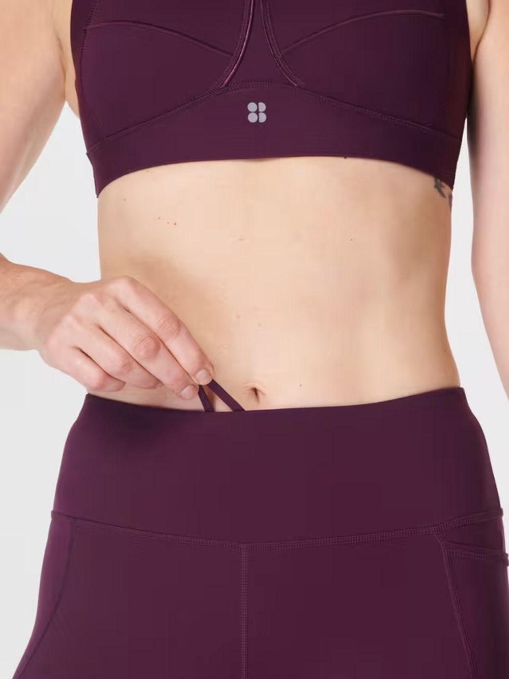 Sweaty Betty Power 7/8 Leggings Burgundy Purple Training Small - Picture 3 of 14